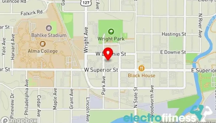 map of His Place Youth center in Alma