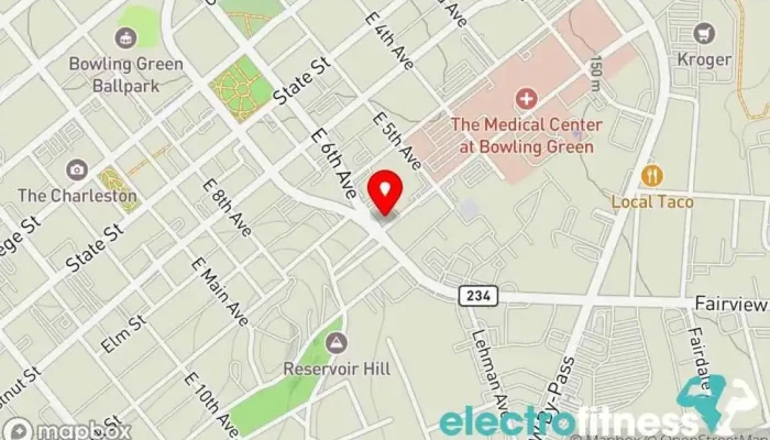 map of Hot Yoga Bowling Green Yoga studio in Bowling Green