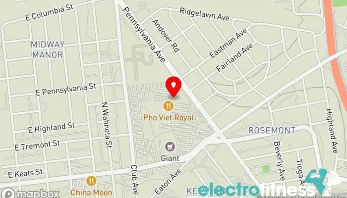 map of Hot Yoga Hut Yoga studio in Bethlehem
