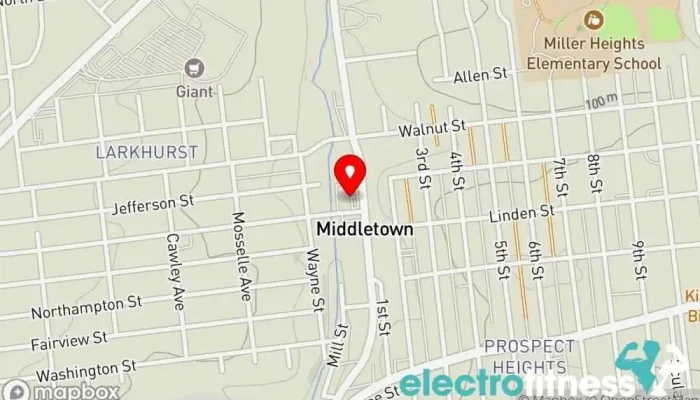 map of Hott Fitness Factory Fitness center in Bethlehem