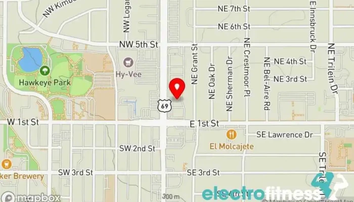 map of HOTWORX - Ankeny, IA Yoga studio, Fitness center, Gym, Indoor cycling, Pilates studio in Ankeny
