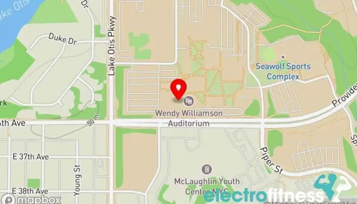 map of Human Performance Laboratory Physical fitness program in Anchorage