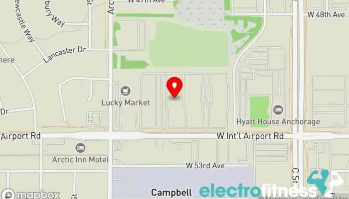 map of Hunter's Garage Gym Gym in Anchorage