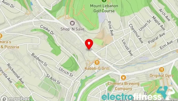 map of Ice Castle Fitness Gym in Pittsburgh