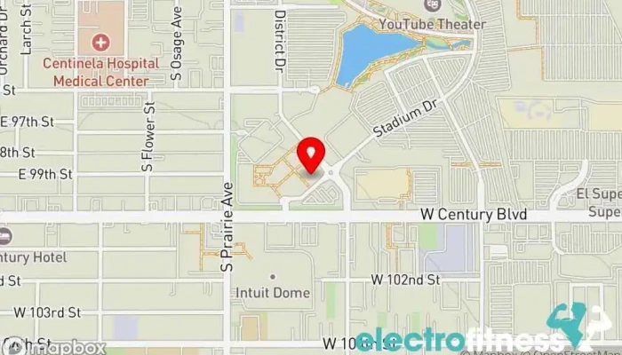 map of Iconix Fitness Inglewood Gym in Inglewood