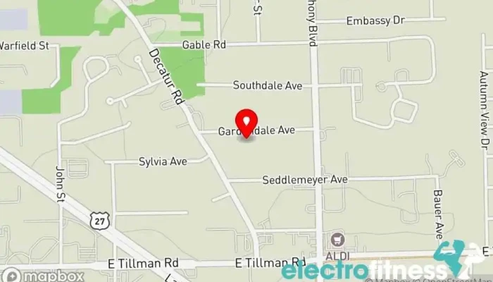 map of Ignition Performance Coaching Fitness center in Fort Wayne