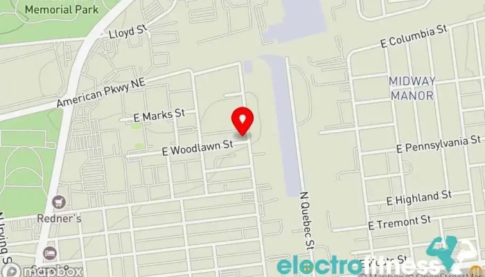 map of Indio's Boxing Gym Fitness center in Allentown