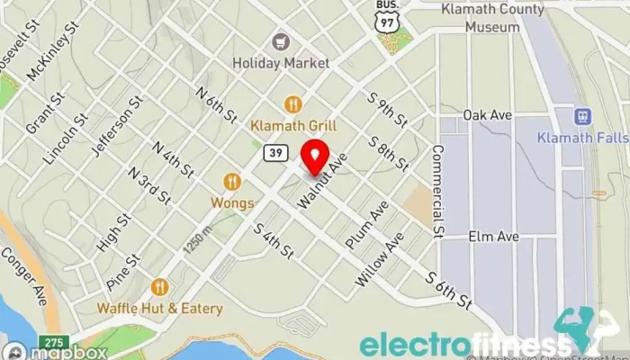 map of Inner Strength Pole Fitness Physical fitness program in Klamath Falls