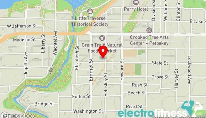 map of Inspiring Inner Growth Yoga studio, Yoga instructor in Petoskey