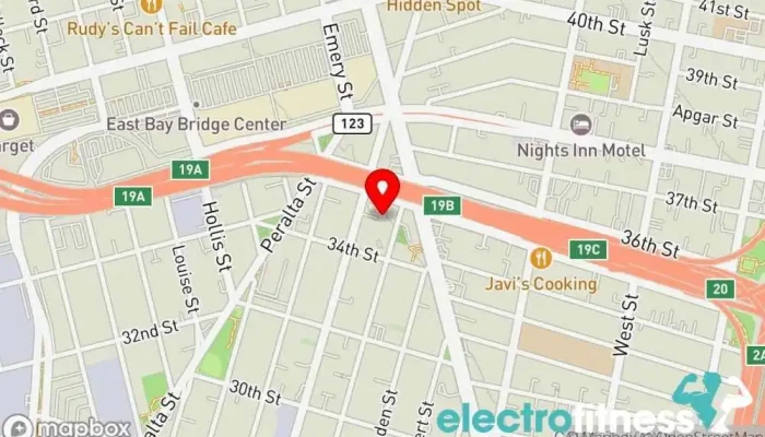 map of Intelligent Fitness Fitness center, Gym, Personal trainer, Physical fitness program in Oakland