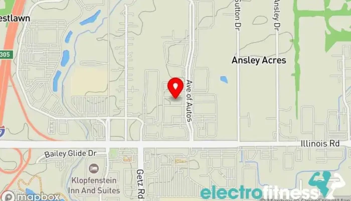 map of Iron Society Strength and Fitness Gym in Fort Wayne
