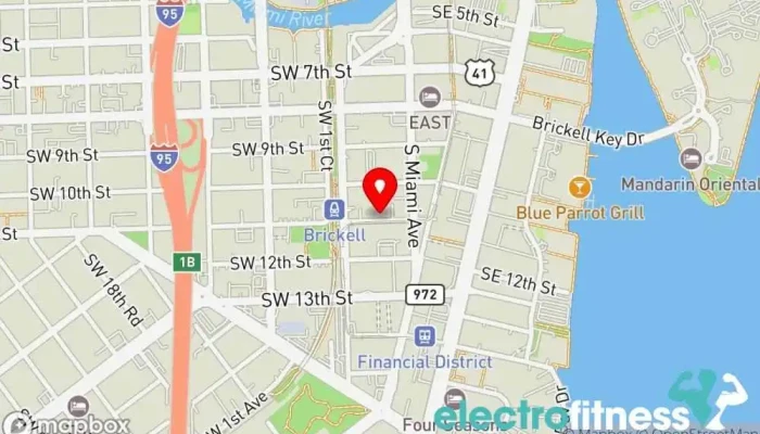 map of ISI Elite Training - Brickell, FL Gym, Fitness center, Physical fitness program in Miami