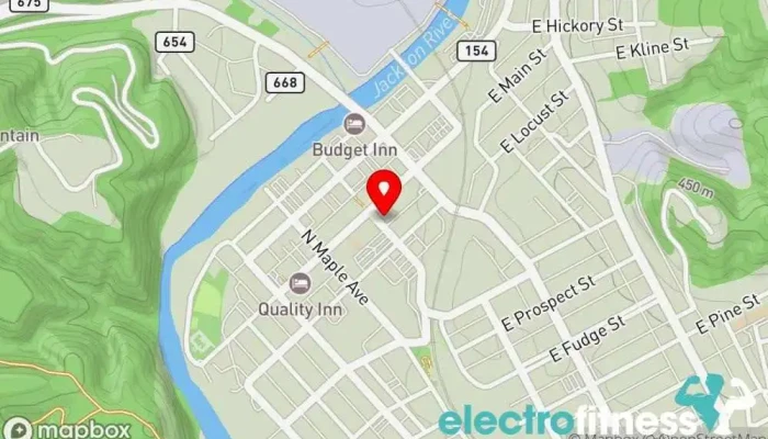 map of Jackson River Yoga Yoga studio in Covington