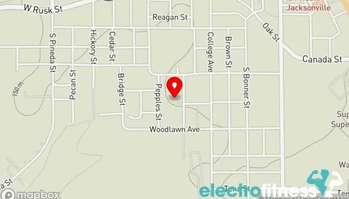 map of Jacksonville ISD John Alexander Gym Gym in Jacksonville