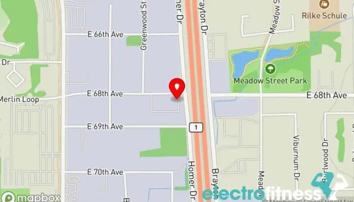 map of Jazzercise Fitness center in Anchorage