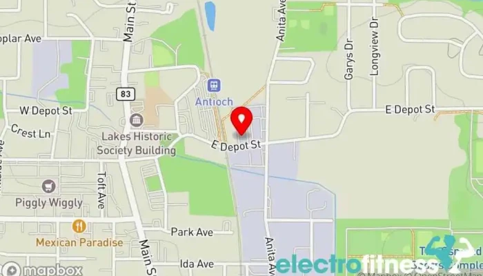 map of Jazzercise Fitness center, Gym, Physical fitness program in Antioch