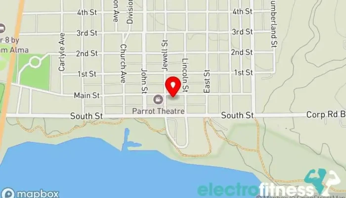 map of Johnson Community Center Auditorium in Alma