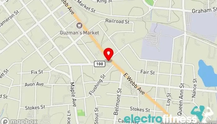 map of Kickin For Christ Karate school in Burlington