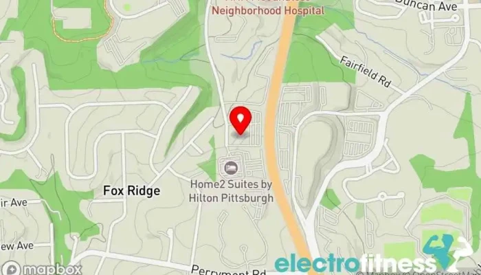 map of LA Fitness Gym in Pittsburgh