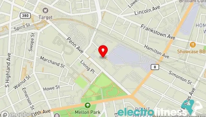 map of LA Fitness Gym in Pittsburgh