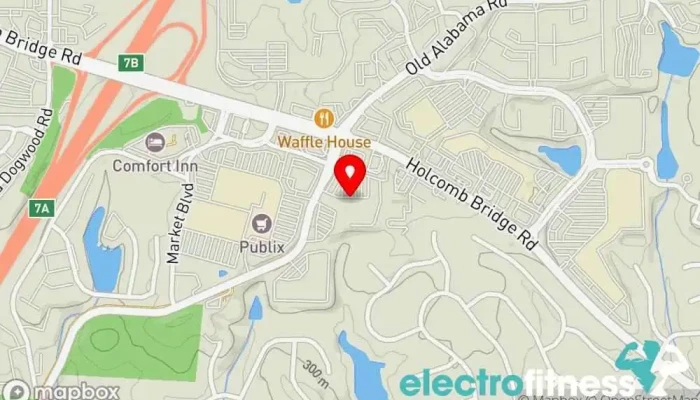 map of LA Fitness Gym in Roswell