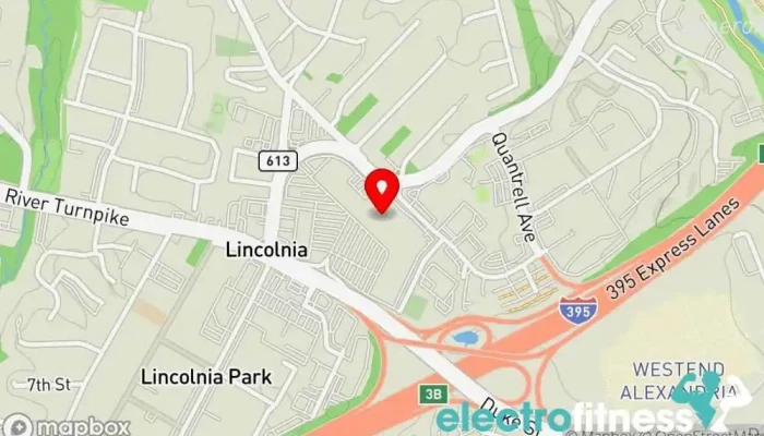 map of LA Fitness Gym in Alexandria