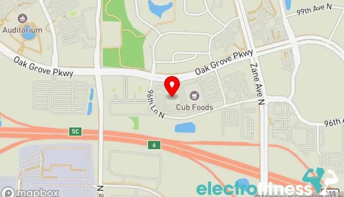 map of LA Fitness Gym in Brooklyn Park