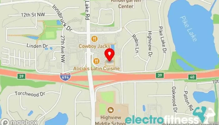 map of LA Fitness Gym in New Brighton