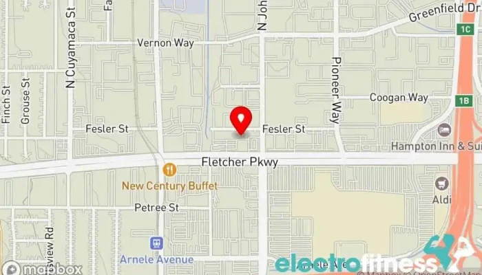 map of Latitude 32 Fitness Gym in El Cajon