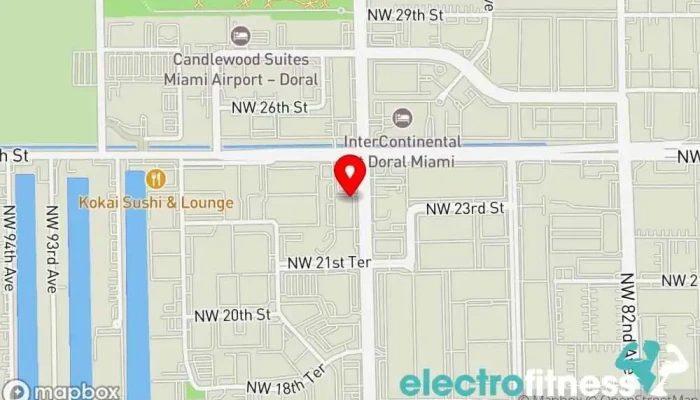 map of Legendary Fitness Doral Fitness center in Doral