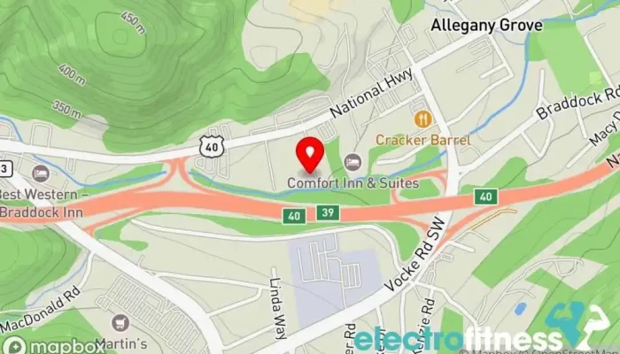map of Life Fitness Management Gym in Cumberland