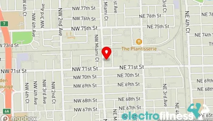 map of Live Free Fitness Club Gym, Boxing gym, Fitness center, Personal trainer, Weight loss service, Yoga studio in Miami