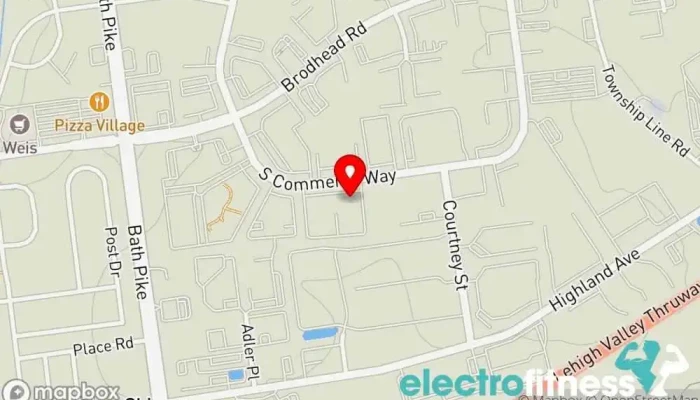 map of Liven Up Fitness Personal trainer, Gym, Nutritionist, Physical fitness program, Weight loss service in Bethlehem