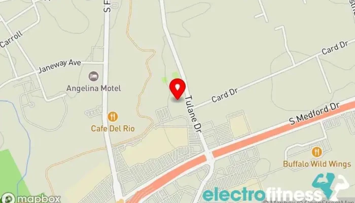 map of LiveWell Athletic Club Physical fitness program, Aerobics instructor, Athletic track, Children's camp, Fitness center, Racquetball club, Swimming instructor, Swimming pool, Tennis instructor in Lufkin