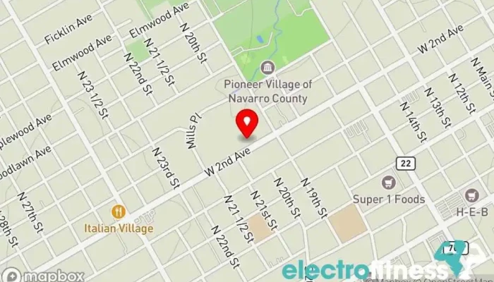 map of Lott Physical Therapy and Fitness Center Physical therapist, Drug testing service, Fitness center, Gym, Personal trainer, Physical fitness program, Physical therapy clinic, Sports medicine clinic in Corsicana