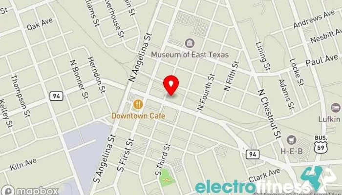 map of Loudhouse Crossfit Gym, Nutritionist, Personal trainer, Physical fitness program, Weight loss service in Lufkin