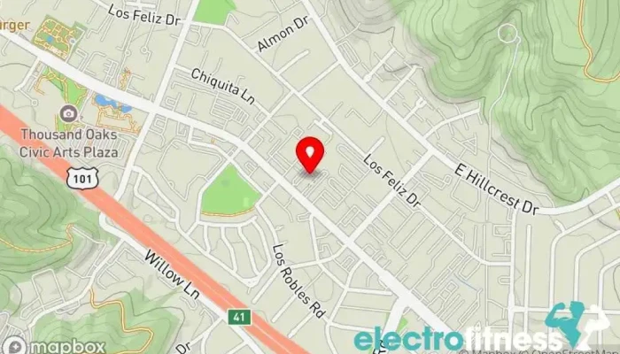 map of M6 Fitness Gym in Thousand Oaks