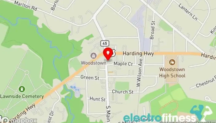 map of Main Street Fitness Gym in Woodstown