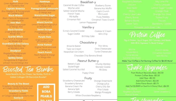 Max Nutrition -  Menu - Andover