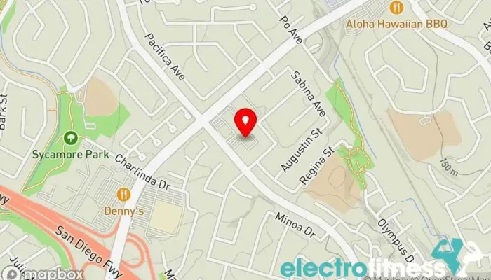 map of Mission Viejo Fit Body Forever Fitness center in Mission Viejo