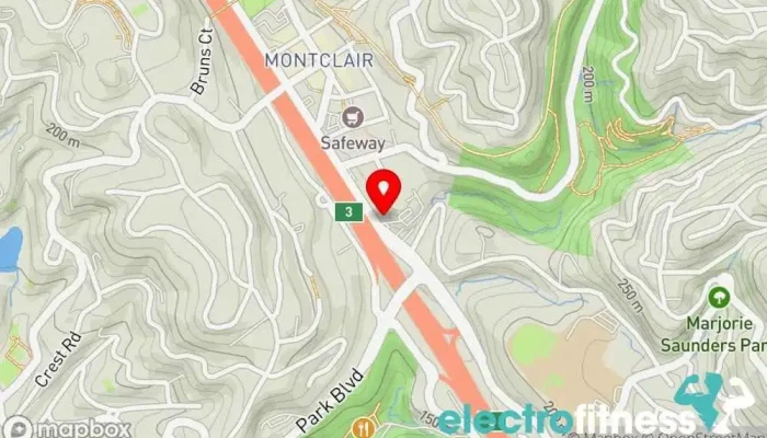 map of Montclair Fitness Gym in Oakland