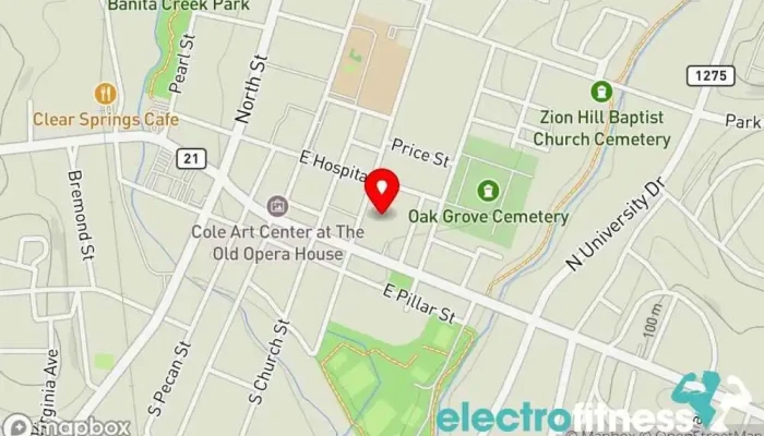 map of Morning Glory Yoga Studios Yoga studio in Nacogdoches