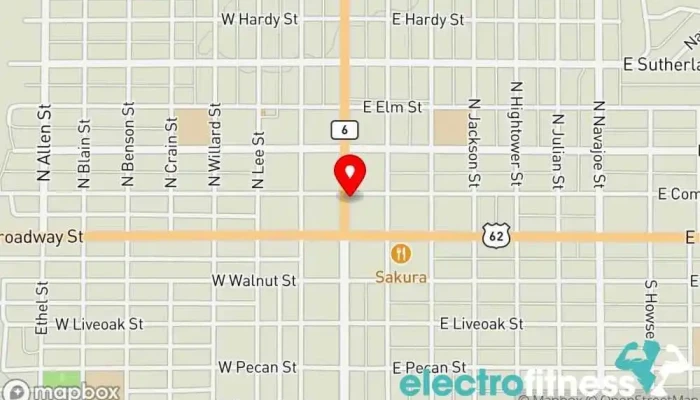 map of Movin' With Melissa Yoga studio in Altus