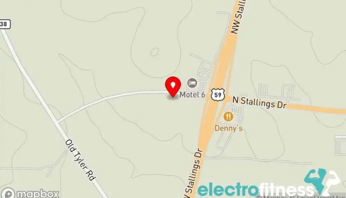 map of Nacogdoches Blackbelt Academy School of Martial Arts Martial arts school in Nacogdoches
