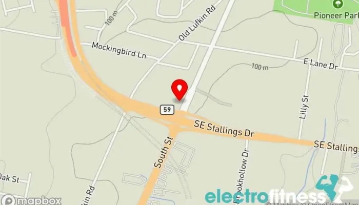 map of NarroWay Fitness Gym, Fitness center, Nutritionist, Rock climbing gym, Rowing club, Weightlifting area in Nacogdoches
