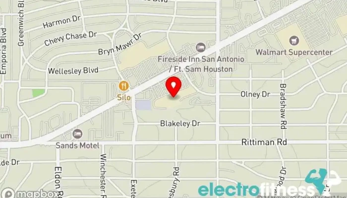 map of Nathon Cantu Personal Training Gym in San Antonio