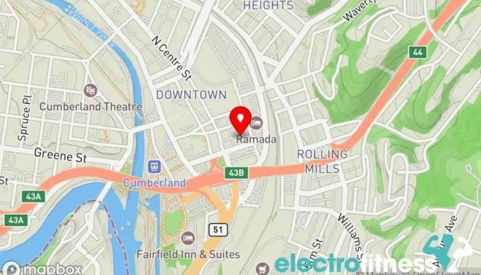 map of Never Settle Fitness - Personal Training Personal trainer, Gym in Cumberland