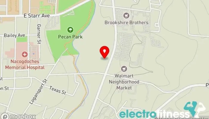 map of Newbies Fitness Physical fitness program in Nacogdoches