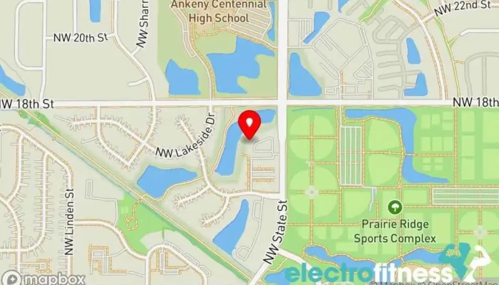 map of Ninja U Obstacle Training Gym Gym in Ankeny