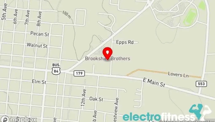 map of No Limit Fitness Center Gym in Teague